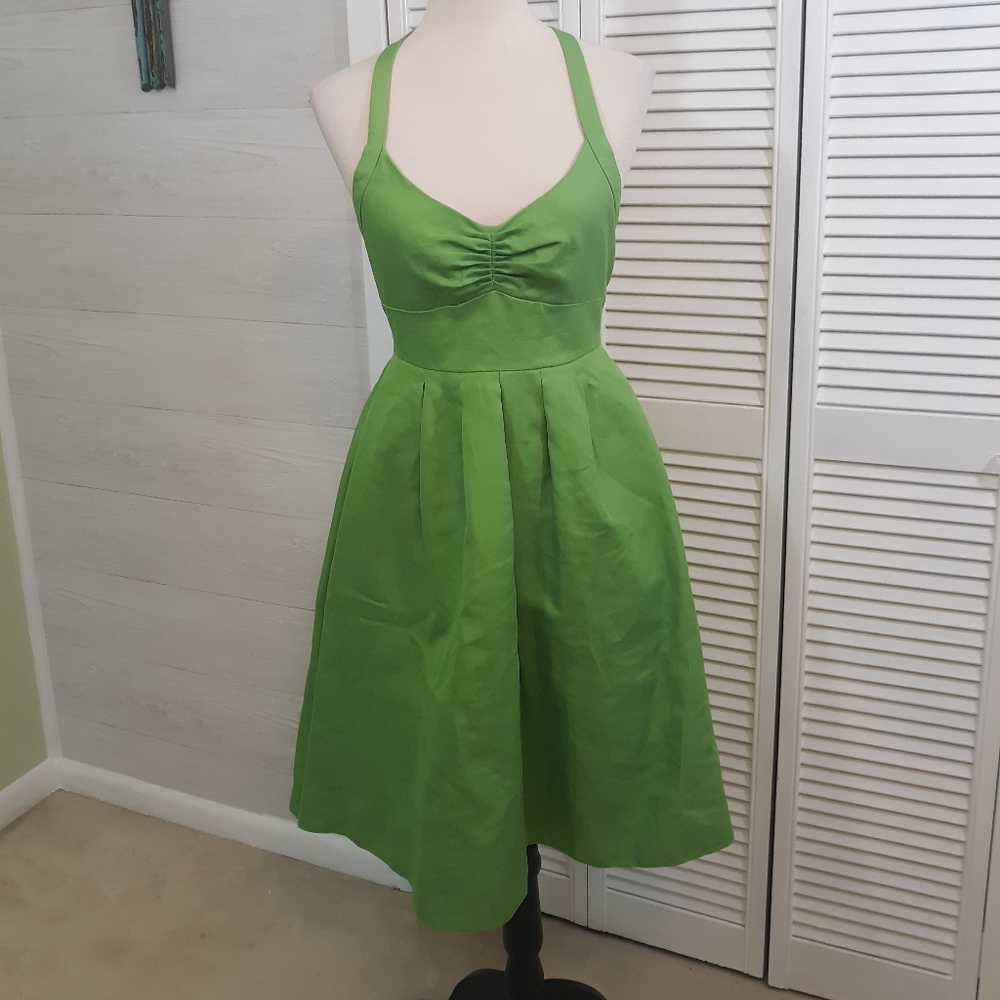 J. Crew cotton aline halter dress sz 0 *U - Picture 2 of 7